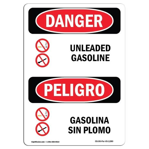 Safety Sign, OSHA Danger, 10